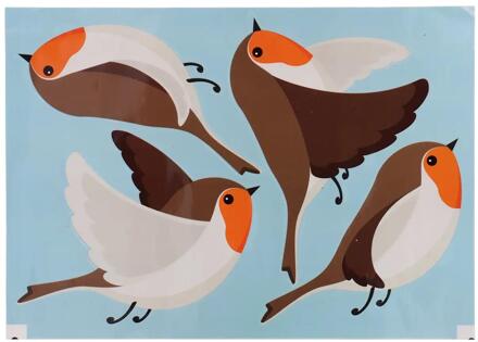 Esschert Design Raamstickers roodborstje verschillende