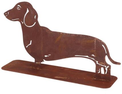 Esschert Design Roest teckel 37,8x30,6cm bruin