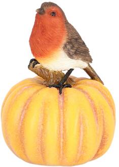 Esschert Design Roodborst op pompoen oranje