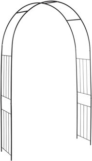 Esschert Design Rozenboog - zwart - metaal - 134 x 220 cm - klimrozen/planten