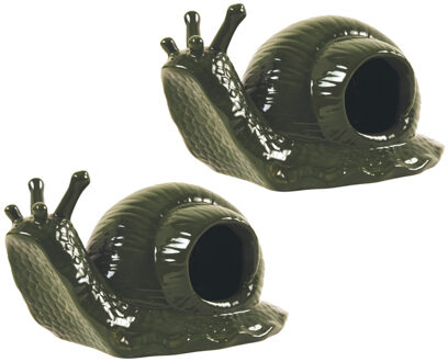 Esschert Design Slakkenval/Anti- 2x -slakken val - groen - keramiek - milieuvriendelijk