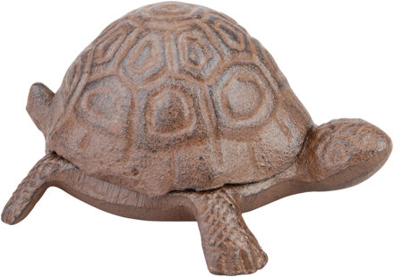 Esschert Design Sleutelverstopdoosje Schilpad - bruin - gietijzer - sleutelkluis - sleutel opbergen