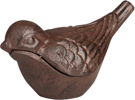 Esschert Design Sleutelverstopdoosje Vogel - bruin - gietijzer - sleutelkluis - sleutel opbergen