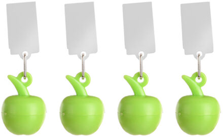 Esschert Design Tafelkleedgewichten appels - 4x - groen - kunststof - Tafelkleedgewichten