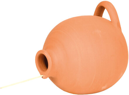 Esschert Design Terracotta vogelhuisje/schuilplek - pot voor Mussen/Mezen - vorstbestendig steen