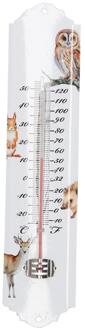 Esschert Design thermometer - bosdieren print - 30 x 7 cm