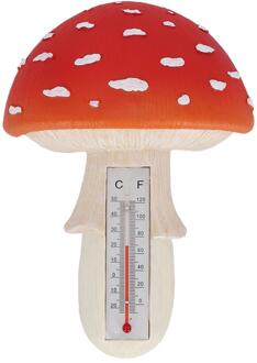 Esschert Design thermometer Paddestoel - voor binnen en buiten - 12 x 5 x 17 cm - Celsius/fahrenheit