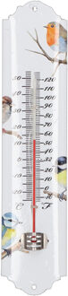 Esschert Design Thermometer vogels wit