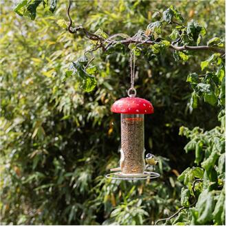 Esschert Design Voedersilo vliegenzwam rood