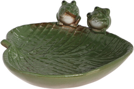 Esschert Design Vogelbad Keramiek Kikkers Groen