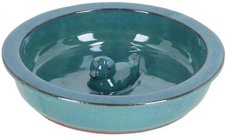 Esschert Design Vogelbad rond eend Ø27cm blauw