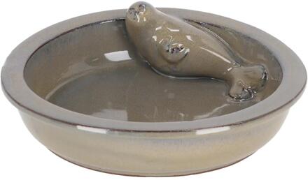 Esschert Design Vogelbad rond zeehond beige
