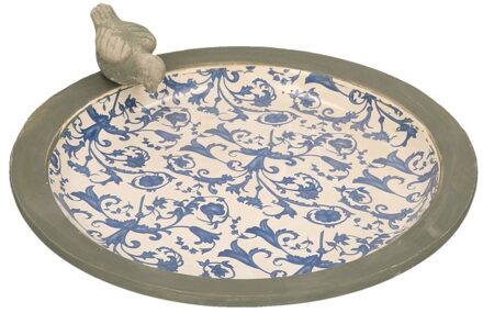 Esschert Design?Vogelbad/voederschaal - rond - keramiek - 33 cm - vogels voederen in de winter