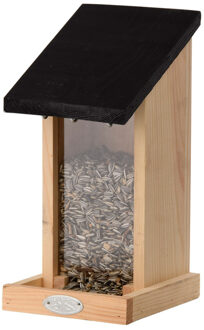 Esschert Design Vogelvoedersilo - muurbevestiging - hout - 29 x 14 cm - voor tuinvogeltjes