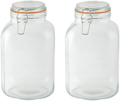 Esschert Design Weckpotten/inmaakpotten - 1x - 3L - glas - beugelsluiting - D15 x H24 cm