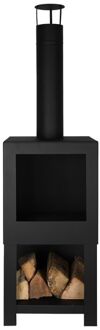 Esschert Terraskachel Houtopslag Zwart