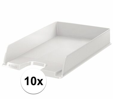 Esselte Brievenbakje/postvakje - 10x - wit - A4 formaat - stapelbaar - bureau oprganizer