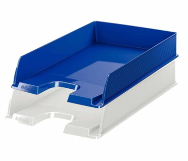 Esselte brievenbakjes set van 5x blauw en 5x wit in A4 formaat - Kantoorartikelen