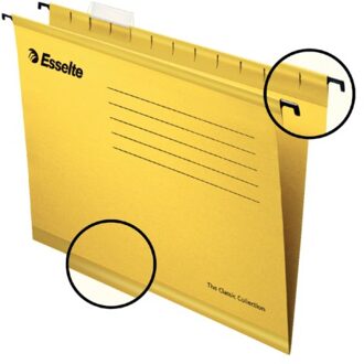 Esselte Hangmap esselte classic folio v-bodem 382x240mm Geel