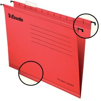 Esselte Hangmap esselte classic folio v-bodem 382x240mm Rood