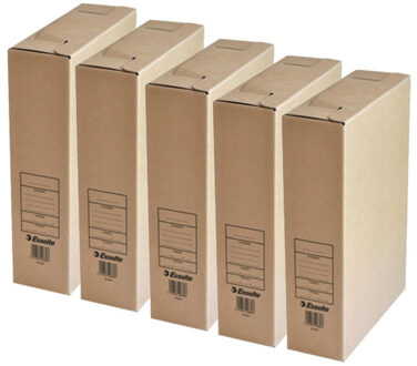 Esselte Kantoor archiefdoos - 20x - karton - bruin - 23 x 32 cm - A4 formaat - kantoor artikelen