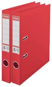 Esselte Ringband mappen/ordners - 2x - rood - A4 - opbergen - kantoorartikelen