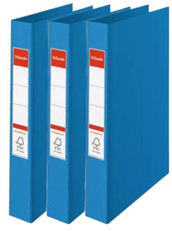 Esselte Ringband mappen/ordners - 3x - blauw - A4 - opbergen - kantoorartikelen