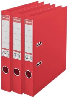 Esselte Ringband mappen/ordners - 3x - rood - A4 - opbergen - kantoorartikelen