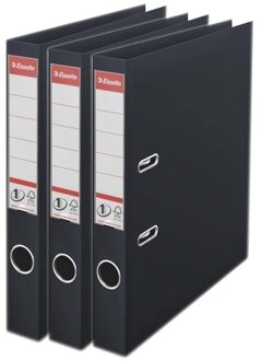 Esselte Ringband mappen/ordners - 3x - zwart - A4 - opbergen - kantoorartikelen