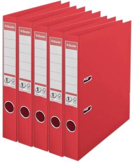 Esselte Ringband mappen/ordners - 5x - rood - A4 - opbergen - kantoorartikelen