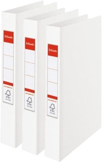 Esselte Ringband mappen/ordners - 5x - wit - A4 - opbergen - kantoorartikelen