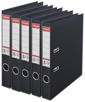 Esselte Ringband mappen/ordners - 5x - zwart - A4 - opbergen - kantoorartikelen