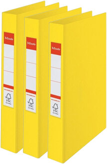 Esselte Ringband mappen/ordners - 6x - geel - A4 - opbergen - kantoorartikelen