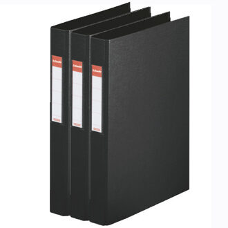 Esselte Ringband mappen/ordners - 6x - zwart - A4 - opbergen - kantoorartikelen