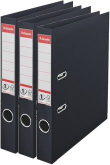Esselte Set van 10x stuks ringband mappen/ordners zwart 50 mm 2 gaats A4 - Documenten/papieren opbergen/bewaren - Kantoorartikelen