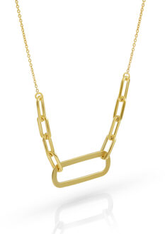'Essence' Dames 925 Sterling Zilveren Ketting - Goud ZK-7560/G