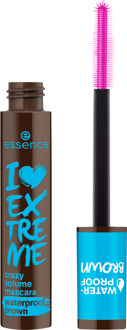 Essence Mascara Essence I Love Extreme Crazy Volume Mascara Waterproof Brown 01 Cozy Brown 12 ml