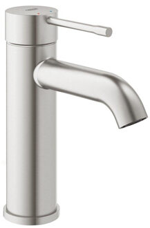 Essence waterbesparende wastafelkraan S-size m. gladde body Supersteel 24172DC1 Supersteel geborsteld (RVS)