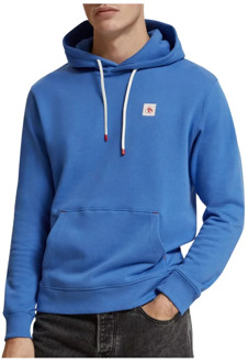 Essential Badge Hoodie Heren blauw - L