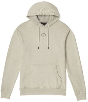 Essential Distressed Washed Heren Hoodie Beige - S