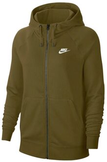 Essential Full-zip Hoodie W - Groen/Bruin - Dames - maat  XS