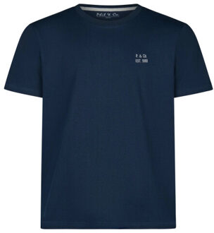 Essential heren pyjama set korte mouw donkerblauw/grijs Veelkleurig