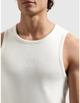 Essential initials tanktop off Wit - XXL