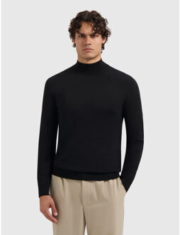 Essential knit mockneck Zwart - XL