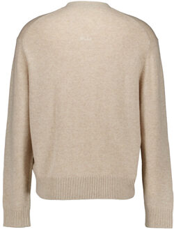 Essential knitted crewneck sweaters m240701 Beige