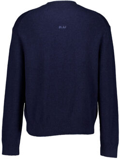 Essential knitted crewneck sweaters m240701 - maat M Blauw