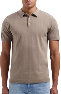 Essential Knitwear Polo Heren beige - M