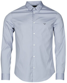Essential Lichtblauw Slim-Fit Overhemd Emporio Armani , Blue , Heren - L,M,S