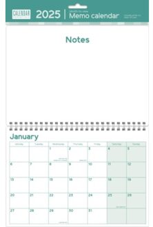 Essential Memo Calendar Planner A3 Calendar 2025 - Calendars, Carousel