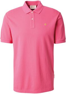 Essential Organic Cotton Pique Polo Heren roze - M